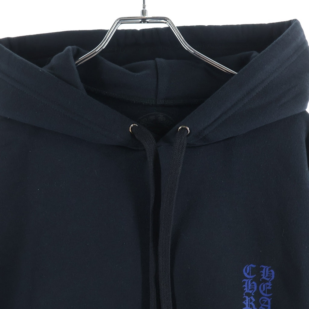 CHROME HEARTS(クロムハーツ) VERTICAL LOGO PULLOVER HOODIE ヴァーティカルロゴ プルオーバーパーカー フーディー ブラック/ブルー