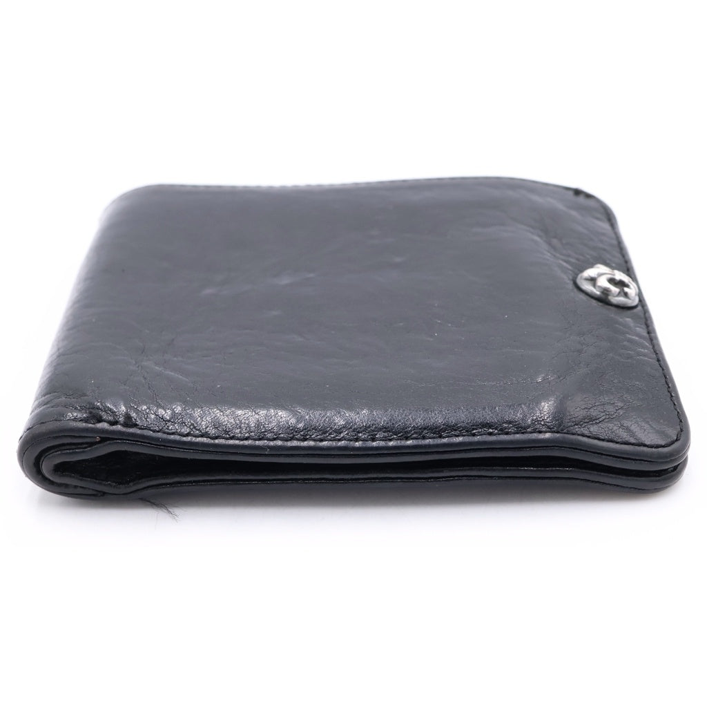 CHROME HEARTS(クロムハーツ) 1SNAP 1スナップ BSフレア ボールボタン レザーウォレット 財布 ブラック -