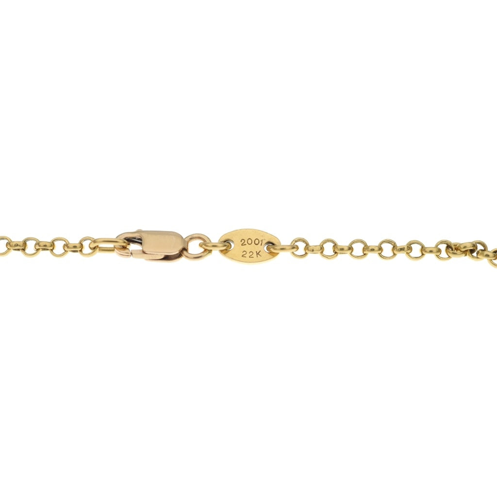 CHROME HEARTS(クロムハーツ) 22K NECKCHAIN R18 ロールチェーンネックレス 18inch ゴールド BCA010 -