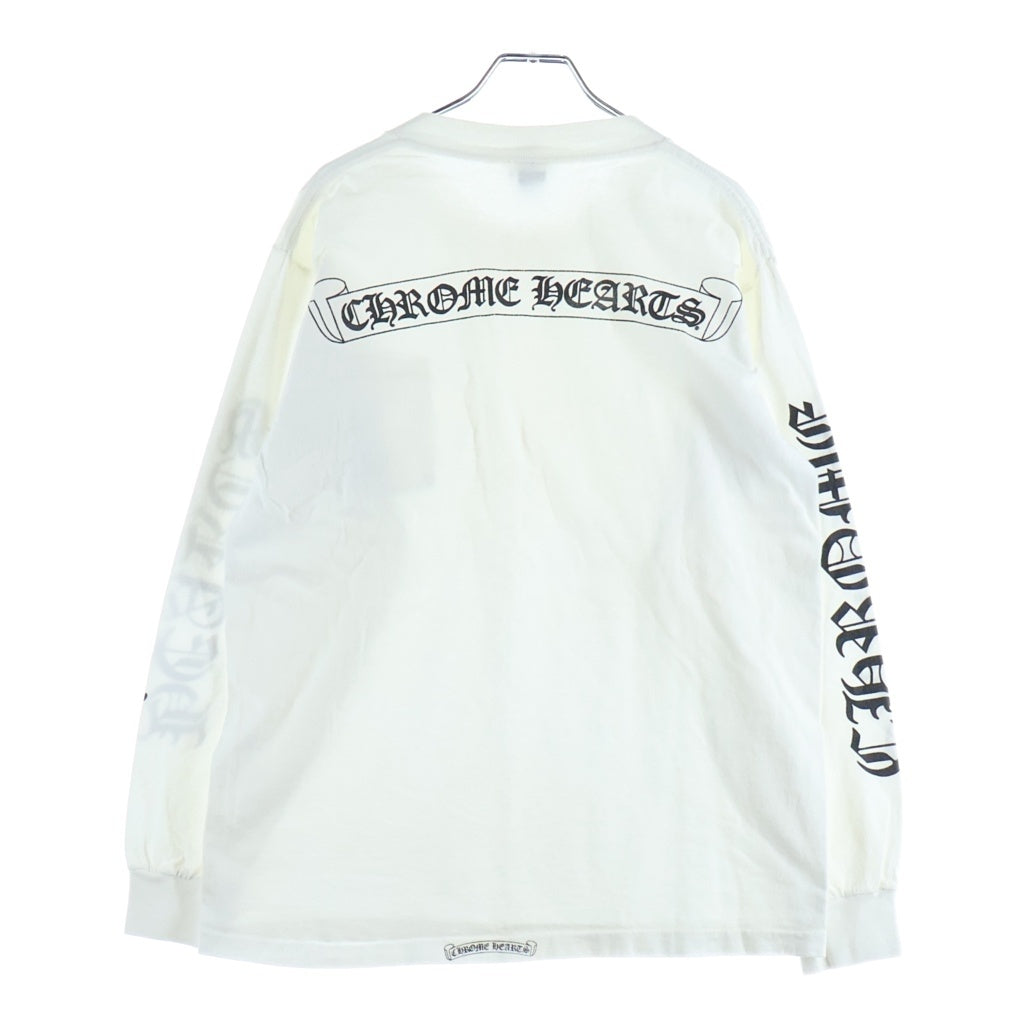 CHROME HEARTS(クロムハーツ) OLD L/S オールド 袖英字ロゴ バックスクロールラベルプリント 長袖Tシャツ