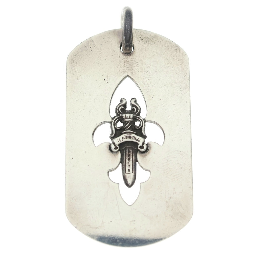CHROME HEARTS(クロムハーツ) D TAG LRG FLE DAG フレアダガードッグタグ ラージドッグタグネックレストップ シルバー -