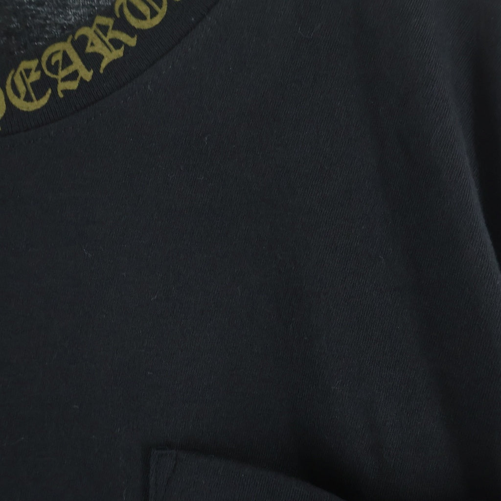 CHROME HEARTS(クロムハーツ) CH L S 1 ネックロゴプリント 長袖Tシャツ カットソー ブラック/ブラウン -