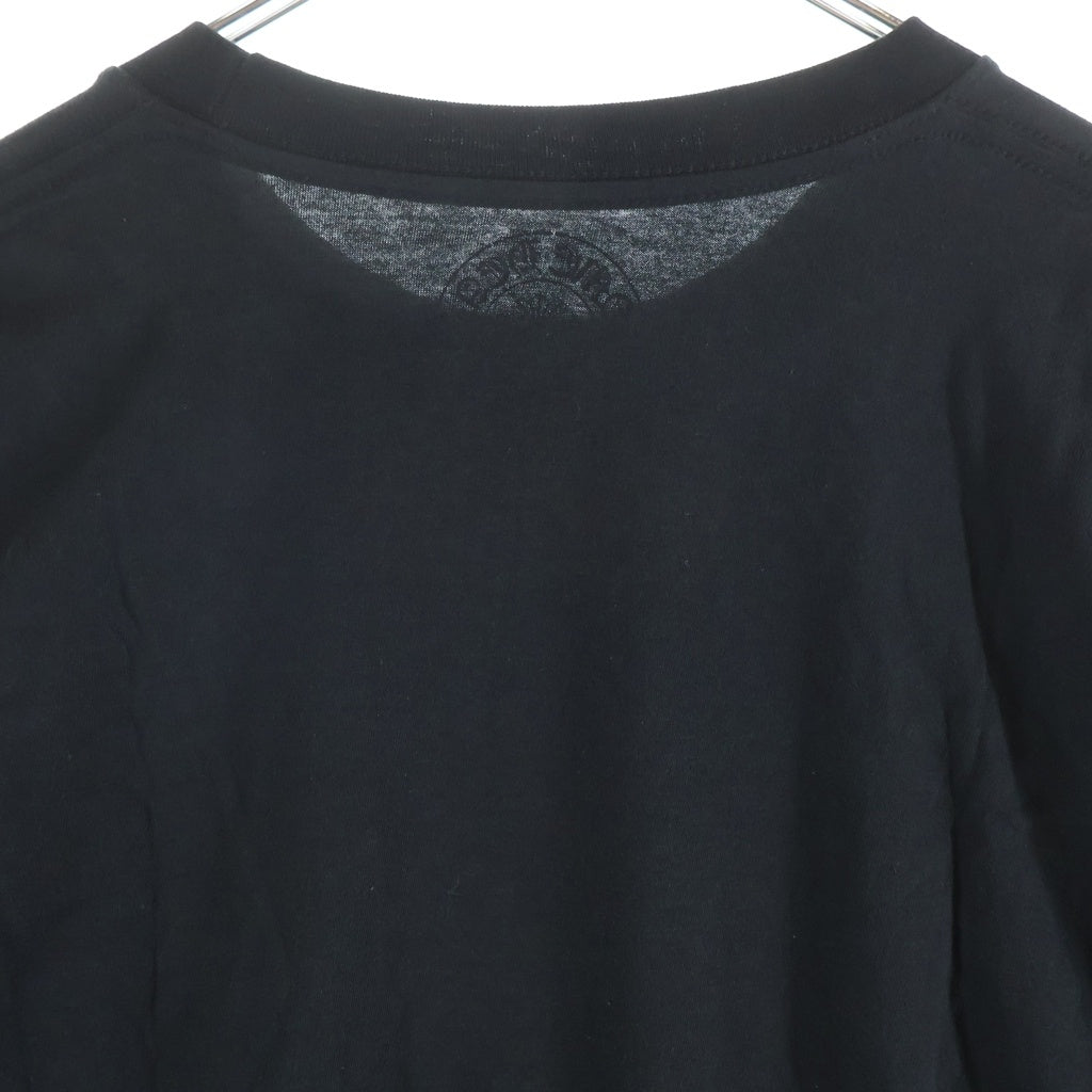 CHROME HEARTS(クロムハーツ) CH L S 1 ネックロゴプリント 長袖Tシャツ カットソー ブラック/ホワイト -