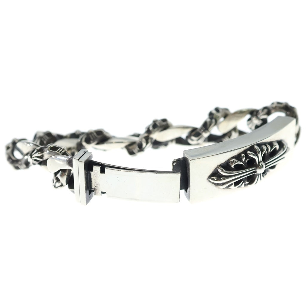 CHROME HEARTS(クロムハーツ) ID FLORAL CRS フローラルクロスIDファンシーリンク ブレスレット 11LINK シルバー BCA166 -