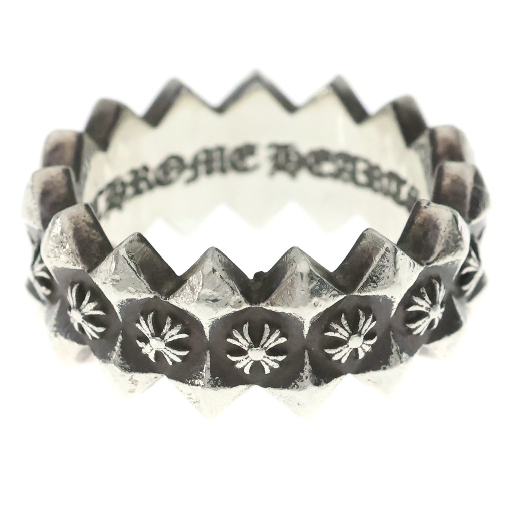 CHROME HEARTS(クロムハーツ) DOUBLE PYRAMID PLUS RING ダブルピラミッドプラス バンドリング シルバー -