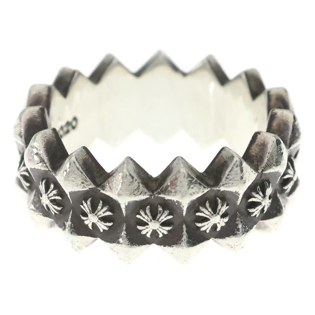 CHROME HEARTS(クロムハーツ) DOUBLE PYRAMID PLUS RING ダブルピラミッドプラス バンドリング シルバー -