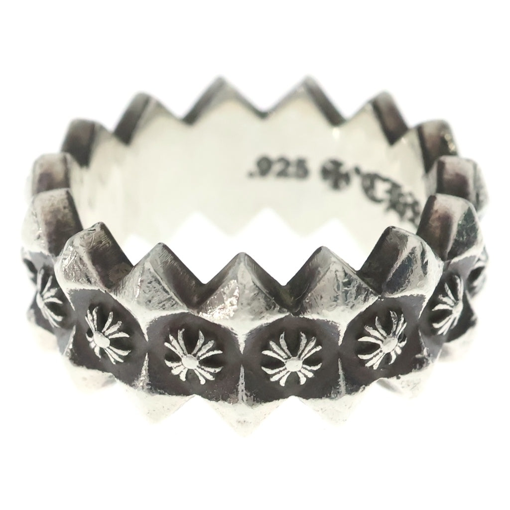 CHROME HEARTS(クロムハーツ) DOUBLE PYRAMID PLUS RING ダブルピラミッドプラス バンドリング シルバー -