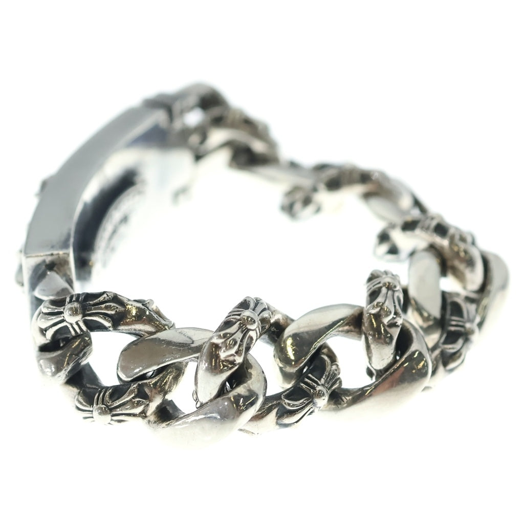 CHROME HEARTS(クロムハーツ) ID FLORAL CRS フローラルクロスIDファンシーリンク ブレスレット 11LINK シルバー BCA166