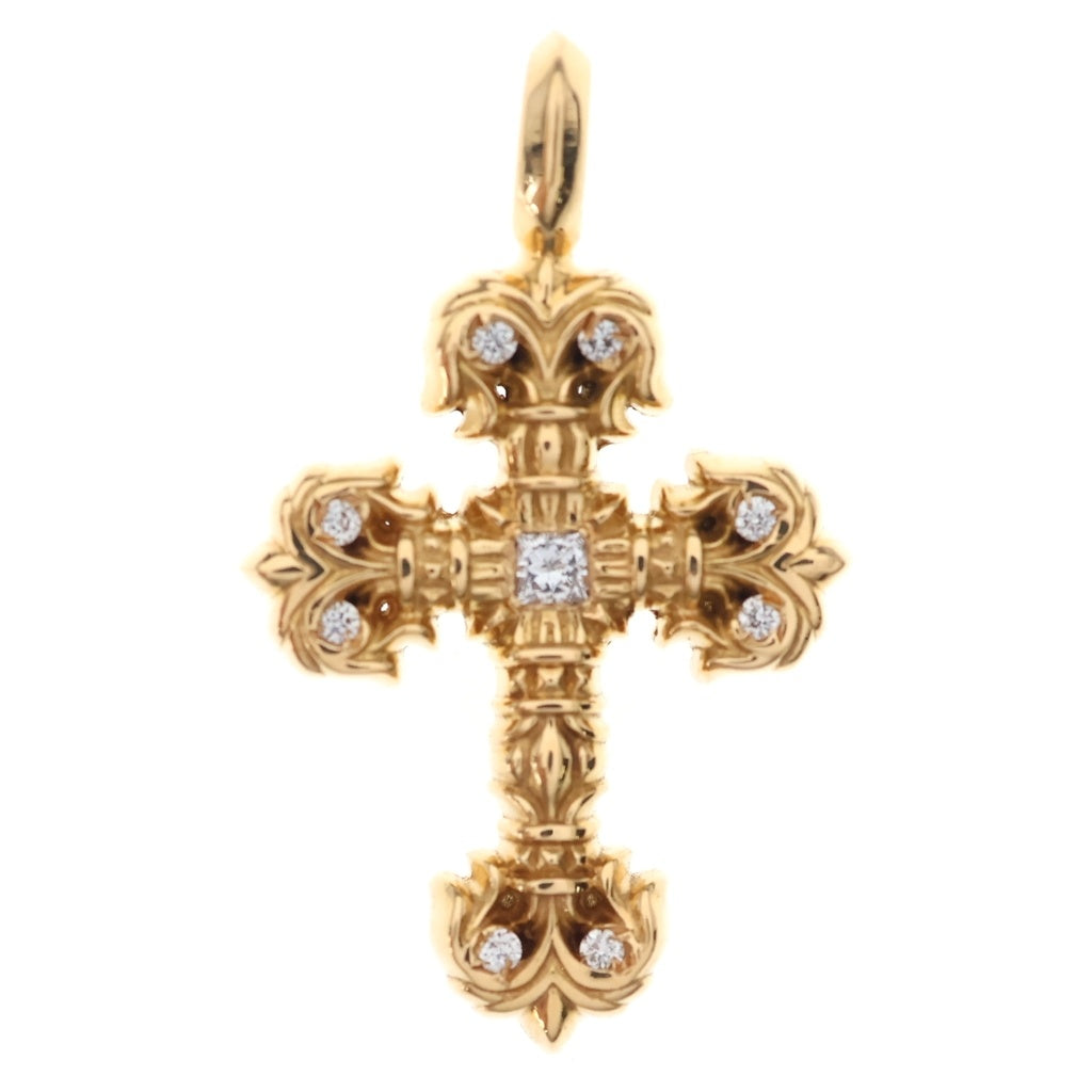 CHROME HEARTS(クロムハーツ) 22K FILIGREE TINY P/DIA タイニーフィリグリークロス PAVEダイヤ ペンダントトップ ゴールド BCA045