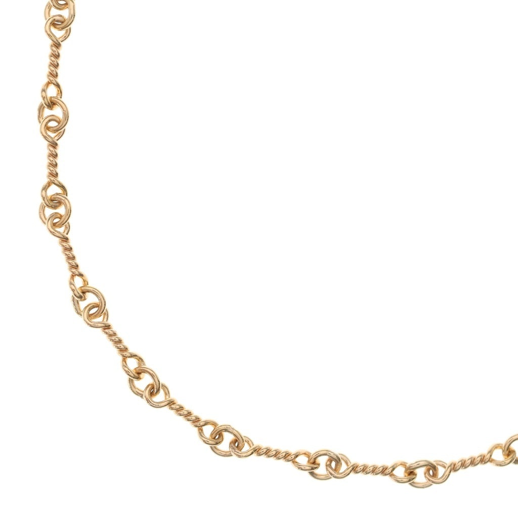 CHROME HEARTS(クロムハーツ) 22K NECKCHAIN T24 ツイストチェーンネックレス 24inch ゴールド