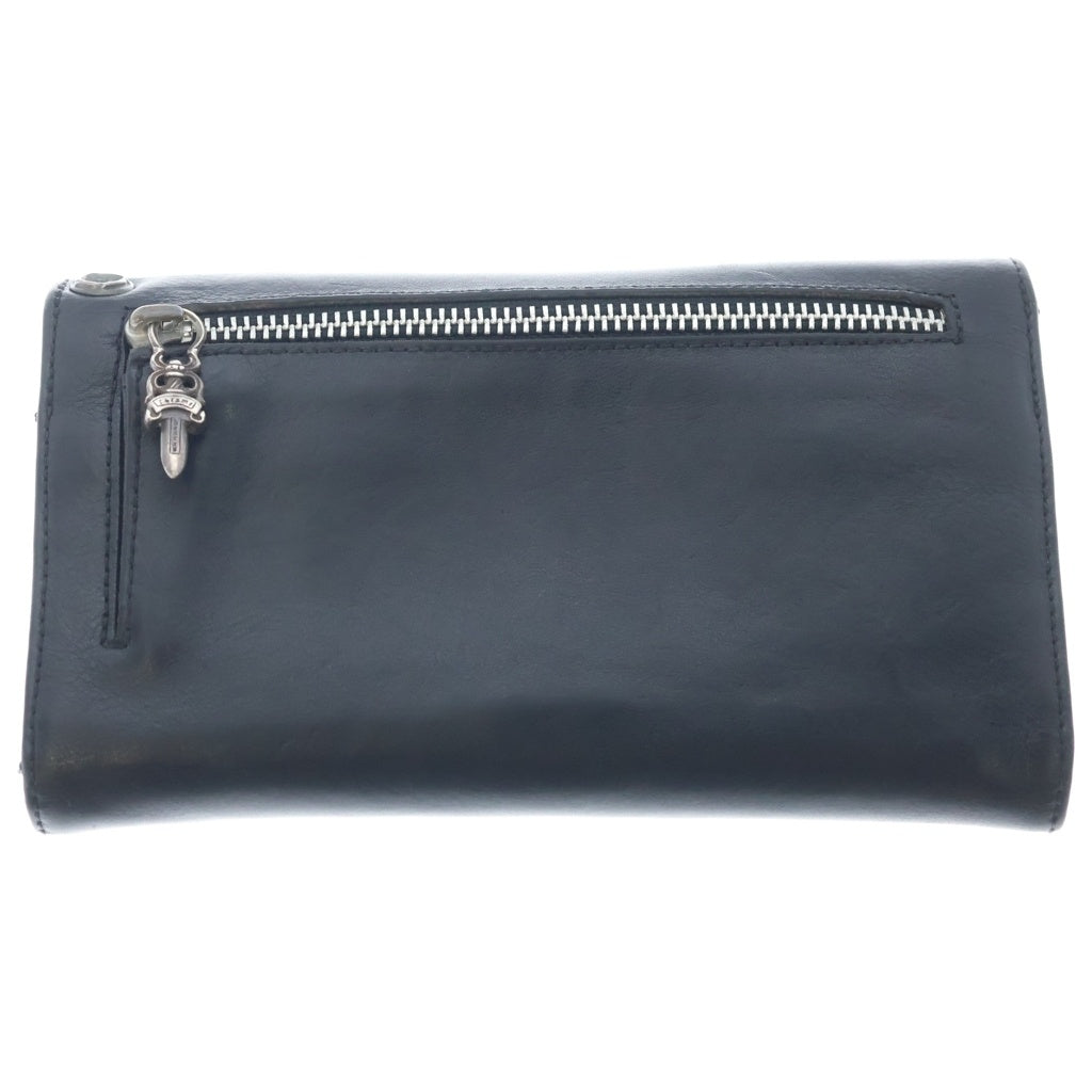 CHROME HEARTS(クロムハーツ) WAVE ウェーブ レザーウォレット 財布 ブラック -