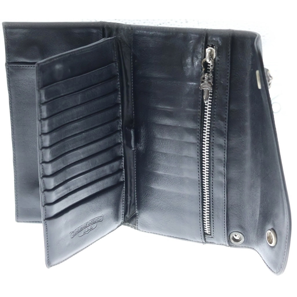 CHROME HEARTS(クロムハーツ) WAVE ウェーブ レザーウォレット 財布 ブラック -