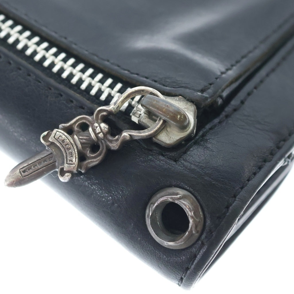 CHROME HEARTS(クロムハーツ) WAVE ウェーブ レザーウォレット 財布 ブラック -