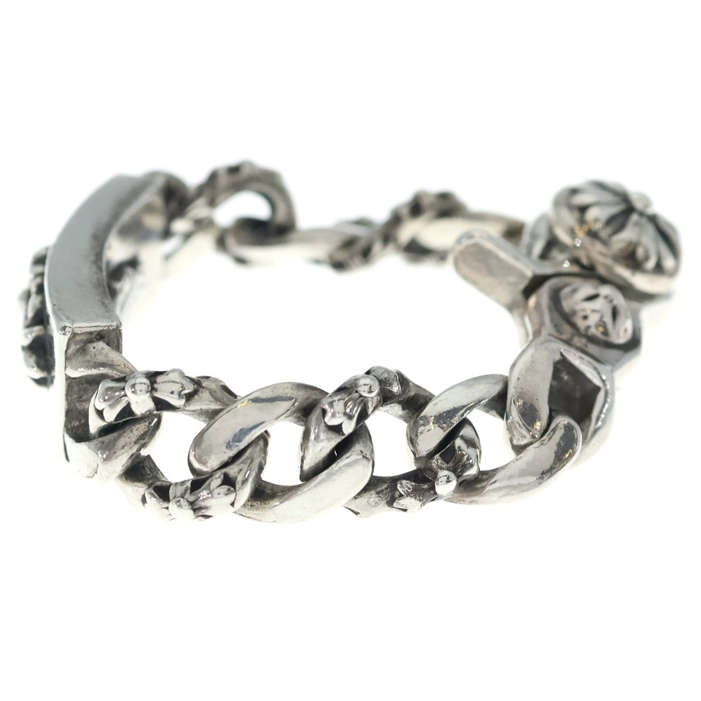 CHROME HEARTS(クロムハーツ) FLORAL CLIP ID FANCY CHAIN フローラルクロス クリップIDファンシーリンク ブレスレット -