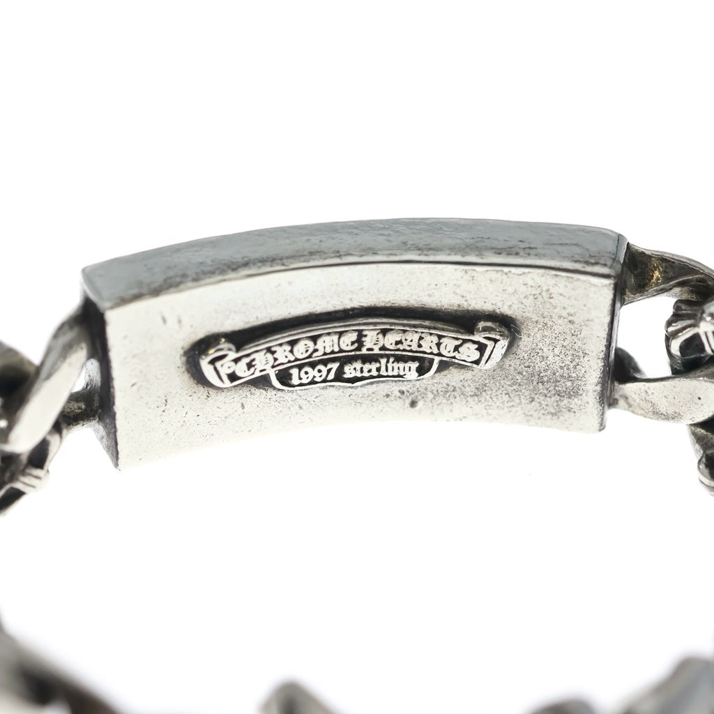CHROME HEARTS(クロムハーツ) FLORAL CLIP ID FANCY CHAIN フローラルクロス クリップIDファンシーリンク ブレスレット -