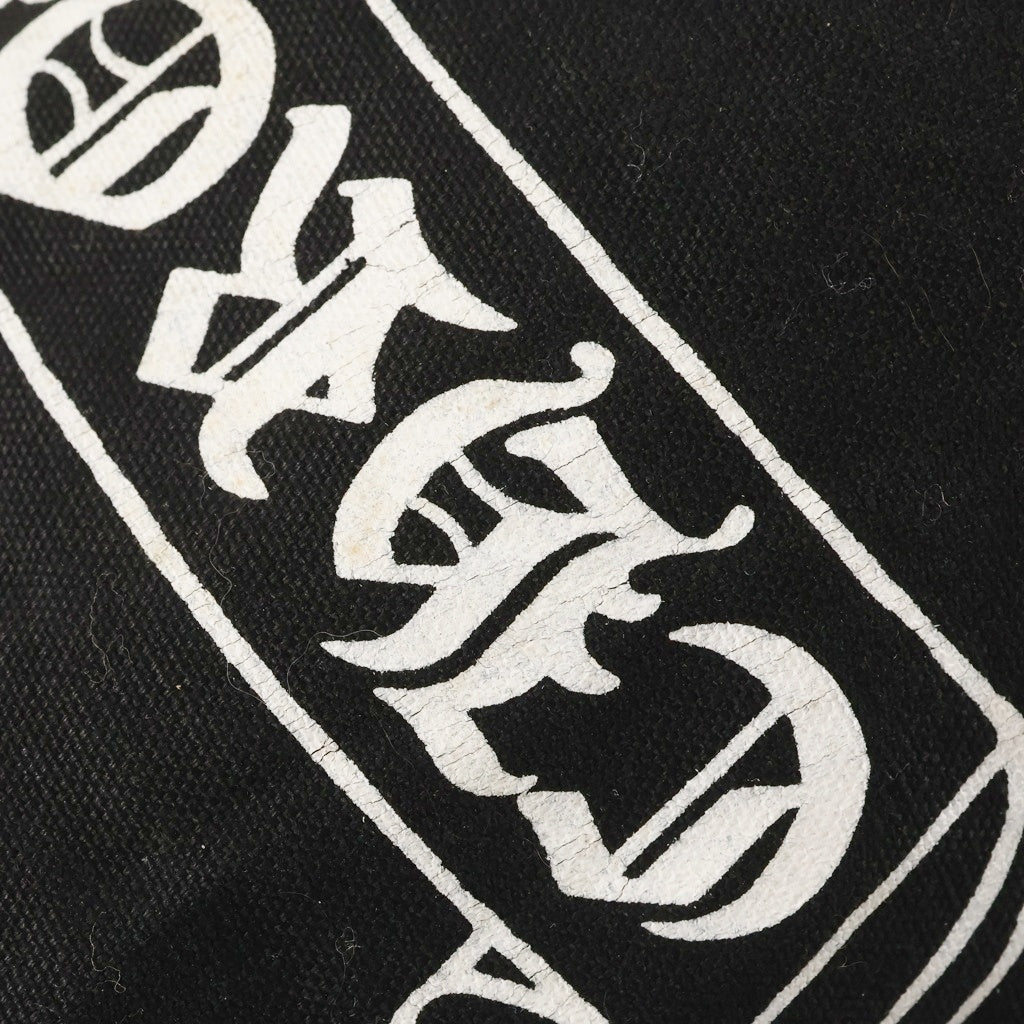 CHROME HEARTS(クロムハーツ) OLD スクロールラベルプリント キャンパスショルダーバッグ ブラック