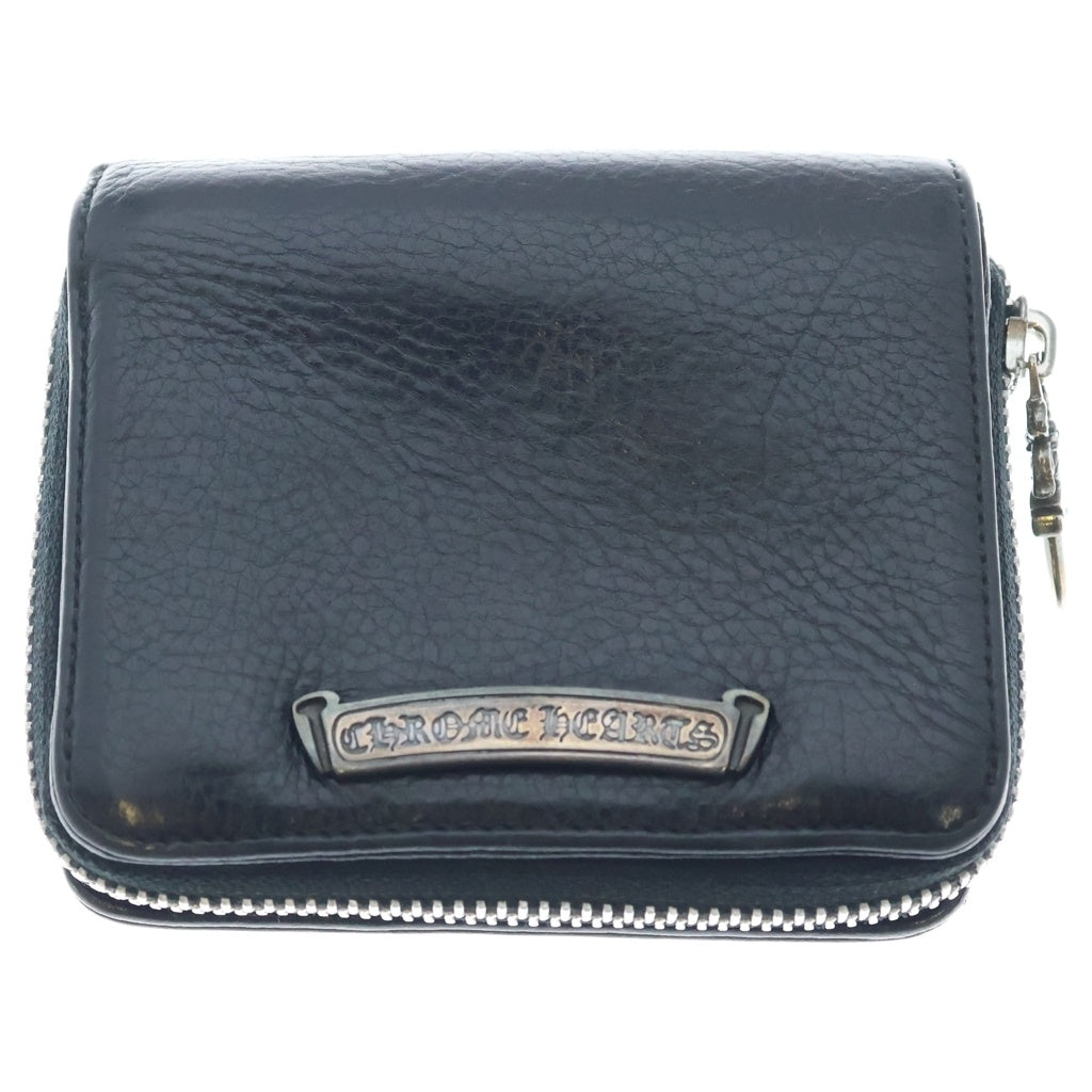 CHROME HEARTS(クロムハーツ) SQ ZIP BILL スクエアジップビル レザーウォレット 財布 ブラック
