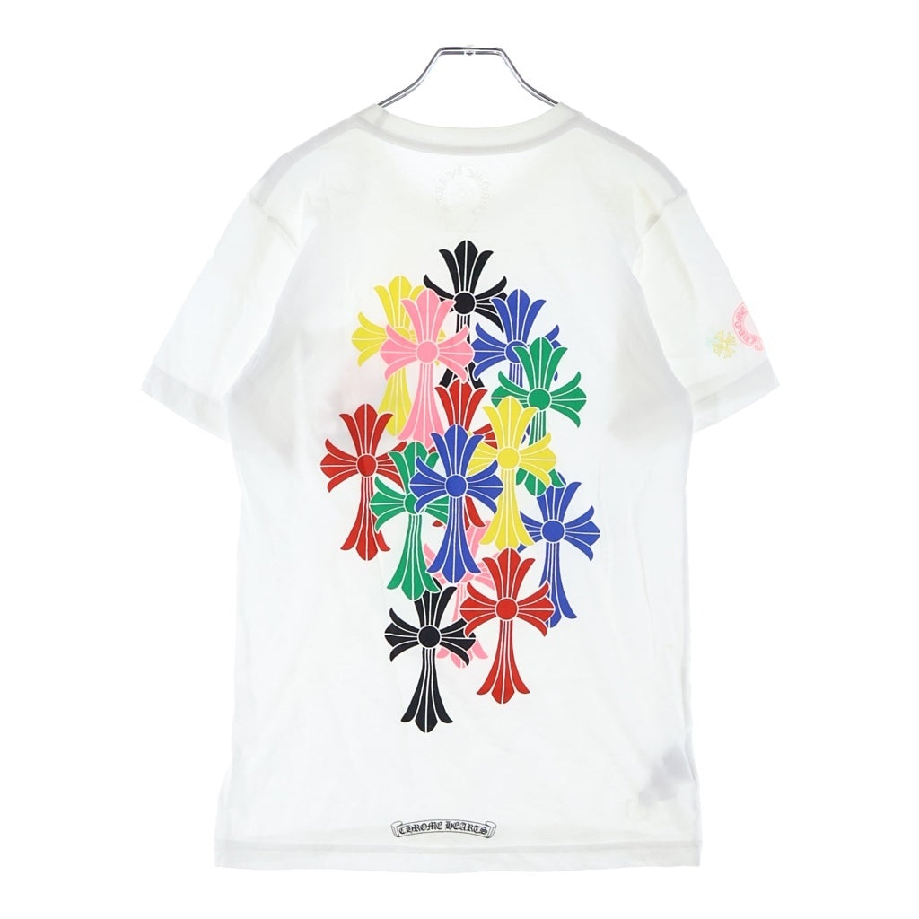 CHROME HEARTS(クロムハーツ) MLTCOL CEM CRS TEE マルチセメタリークロスプリント クルーネック半袖Tシャツ カットソー ホワイト/マルチ