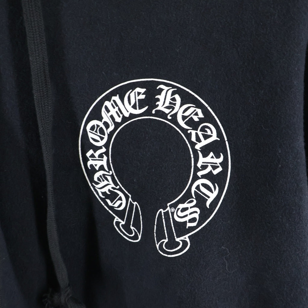 CHROME HEARTS(クロムハーツ) SWTSHRT HD PLVR バックホースシューチョンパープリントパーカー