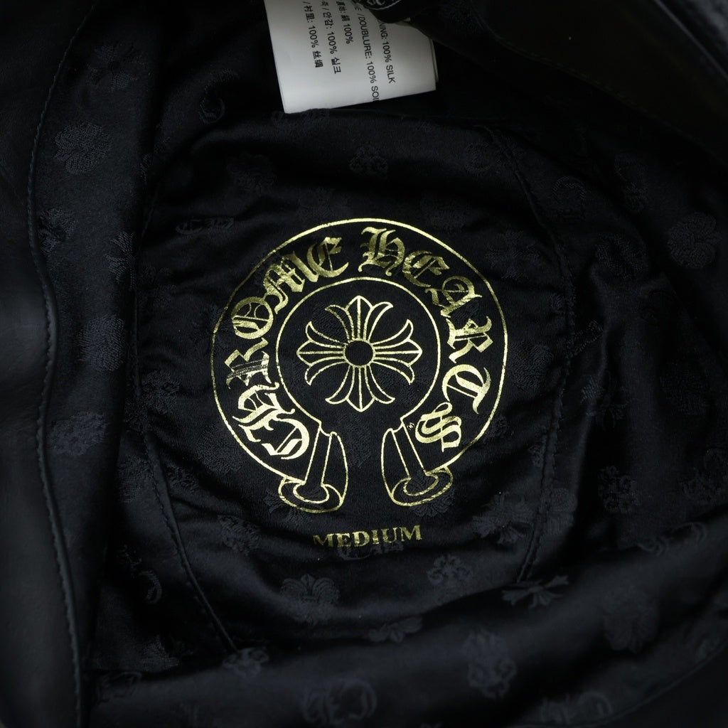 CHROME HEARTS(クロムハーツ) FEDRA HAT オーバルクロス CHプラスレザーパッチ フェドラハット 帽子