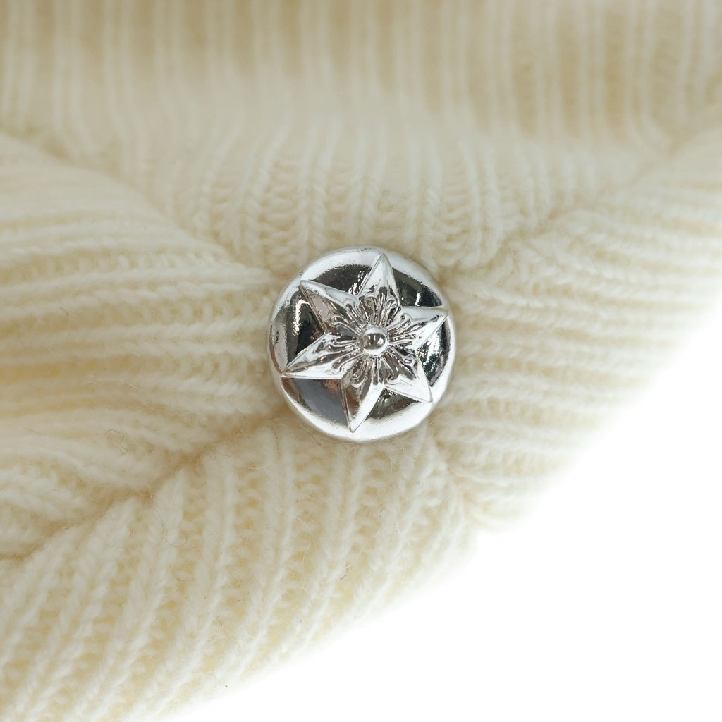 CHROME HEARTS(クロムハーツ) BIG DADDY ビッグダディ スターボタンCHプラス刺繍カシミヤニットキャップ帽子