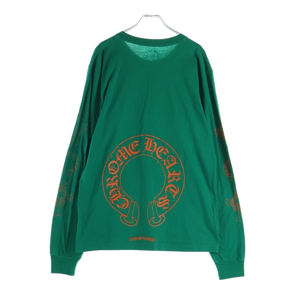CHROME HEARTS(クロムハーツ) CH L/S 袖CHクロス ホースシュープリント 長袖Tシャツ