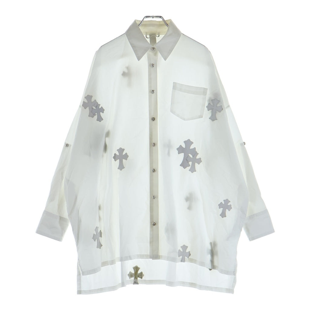 CHROME HEARTS(クロムハーツ) MAHAL KITA マハルキタ クロスパッチクロスボタンオーバーサイズ長袖シャツ