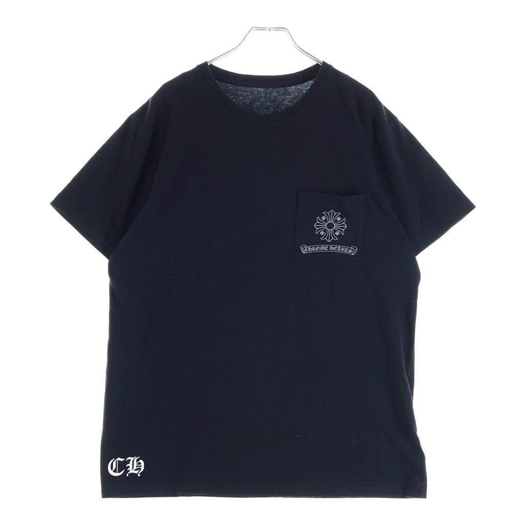 CHROME HEARTS(クロムハーツ) CH S/S バックフレームドCHプラスプリント 半袖Tシャツ カットソー ブラック