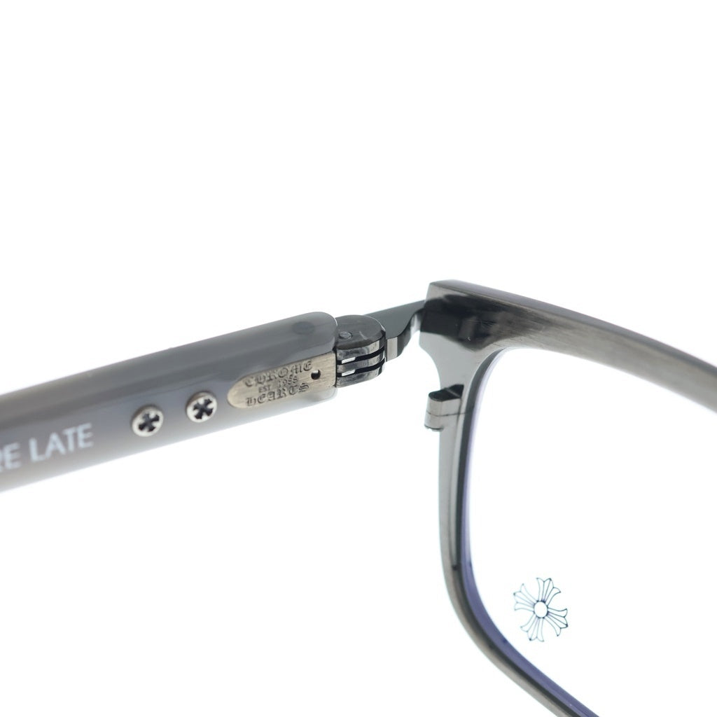 CHROME HEARTS(クロムハーツ) YOU'RE LATE フローラルクロステンプルサングラス 眼鏡 グレー/シルバー