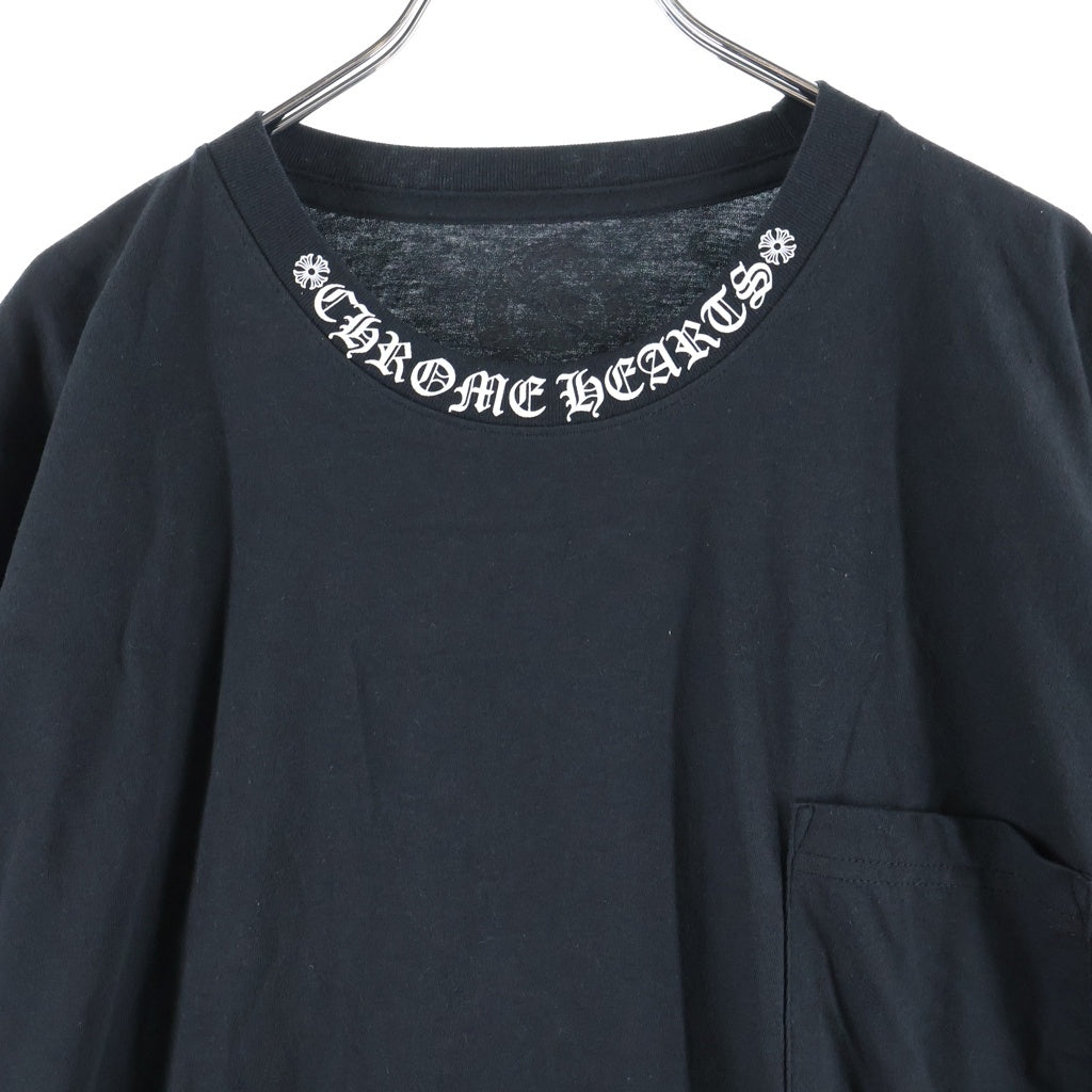 CHROME HEARTS(クロムハーツ) Neck Logo T-Shirt ネックロゴ 半袖Tシャツ カットソー ブラック