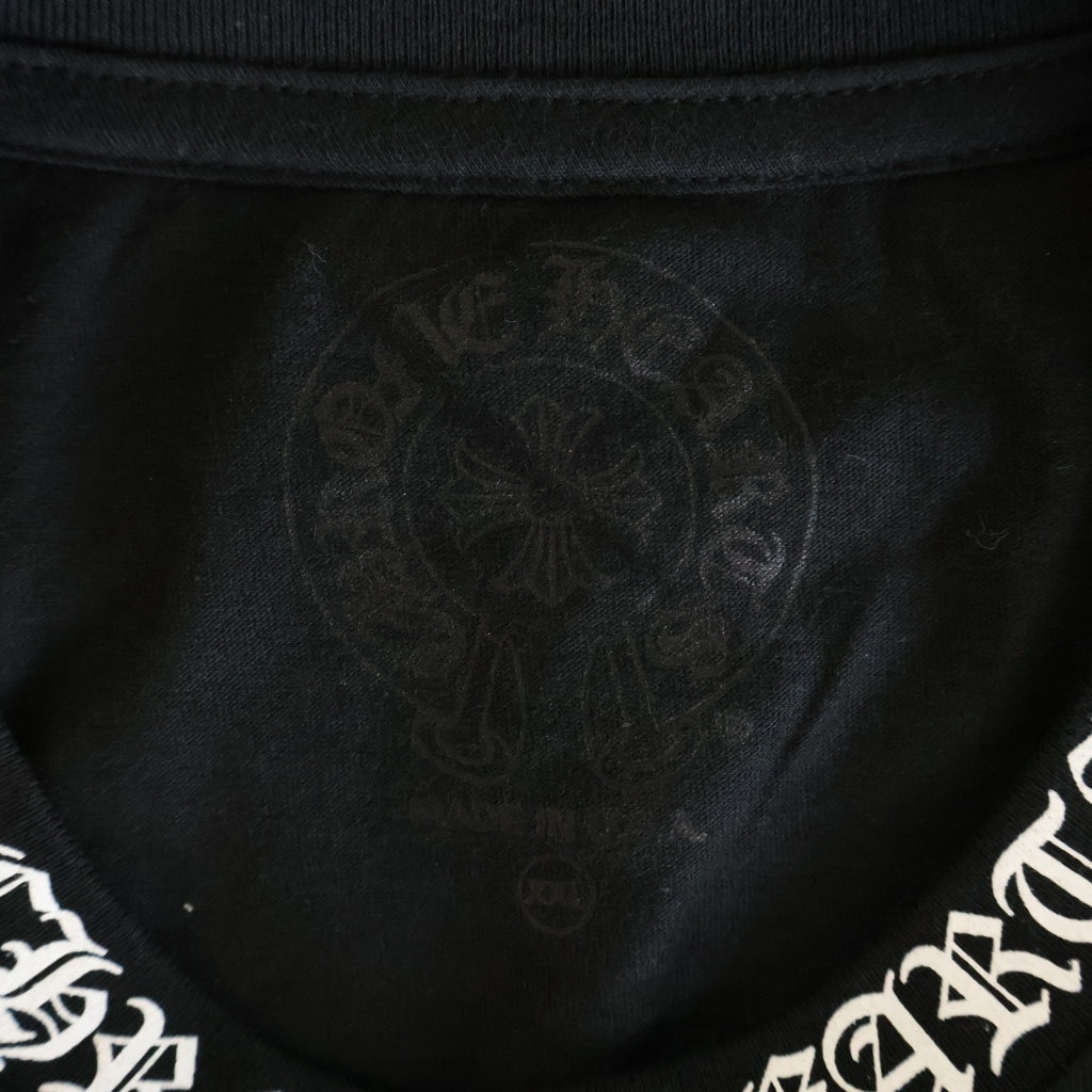 CHROME HEARTS(クロムハーツ) Neck Logo T-Shirt ネックロゴ 半袖Tシャツ カットソー ブラック