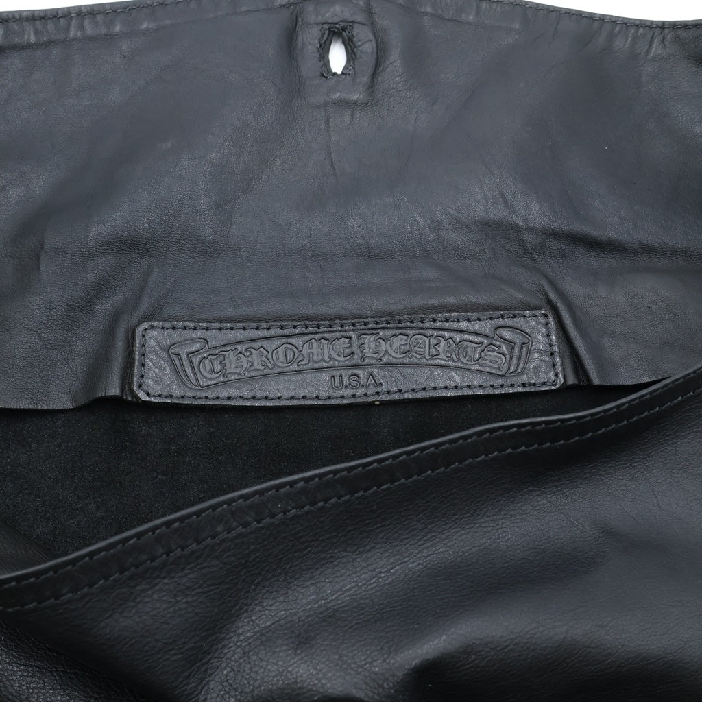 CHROME HEARTS(クロムハーツ) ホースシューボタン レザークラッチバッグ ブラック レディース
