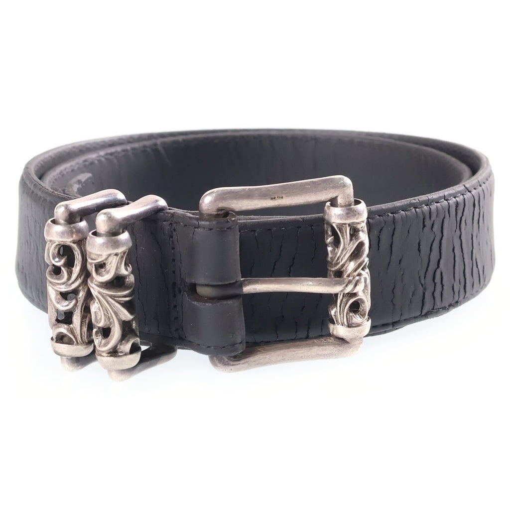 CHROME HEARTS(クロムハーツ) BLT ROLLER 3PC1.5inch 3PCローラーバックル レザーベルト シルバー BCA357