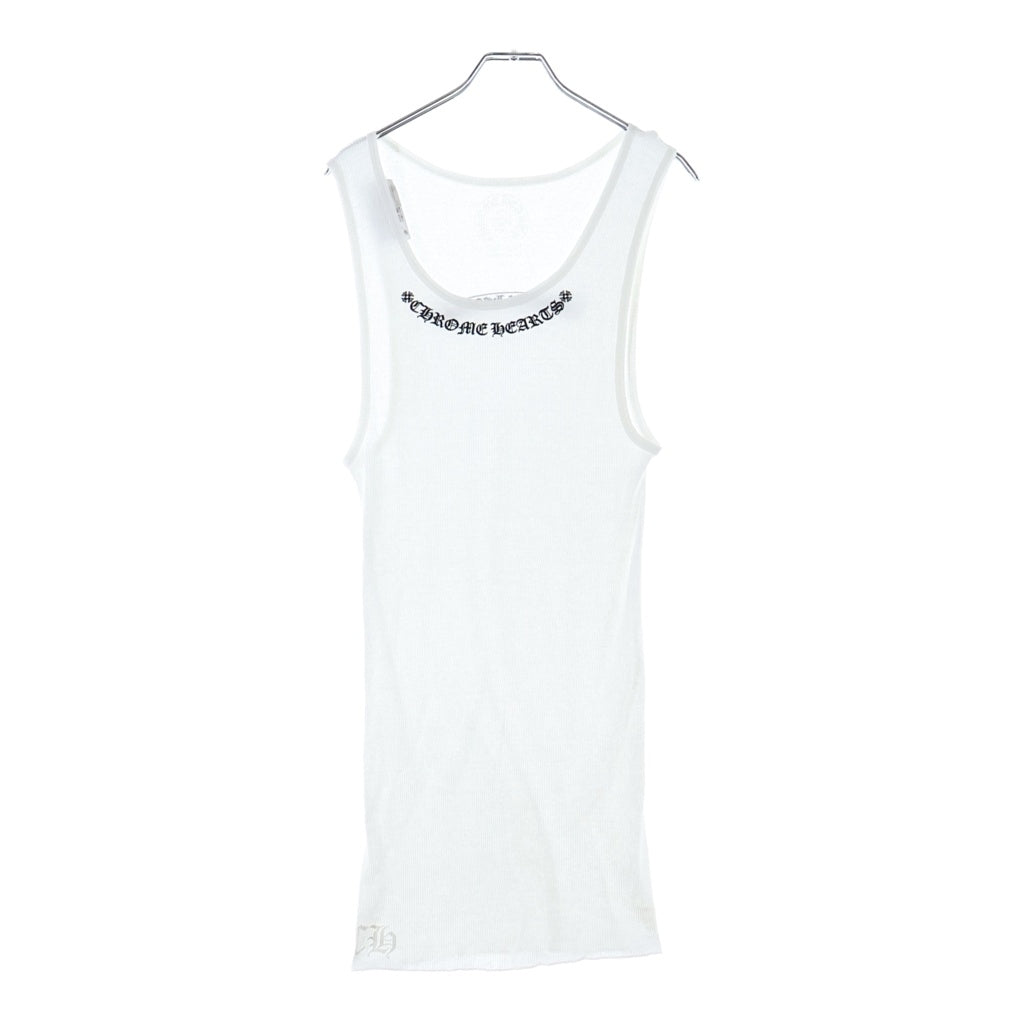 CHROME HEARTS(クロムハーツ) RIB TANK フロントロゴ バックスクロールタンクトップ ホワイト