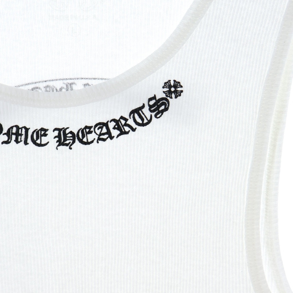 CHROME HEARTS(クロムハーツ) RIB TANK フロントロゴ バックスクロールタンクトップ ホワイト