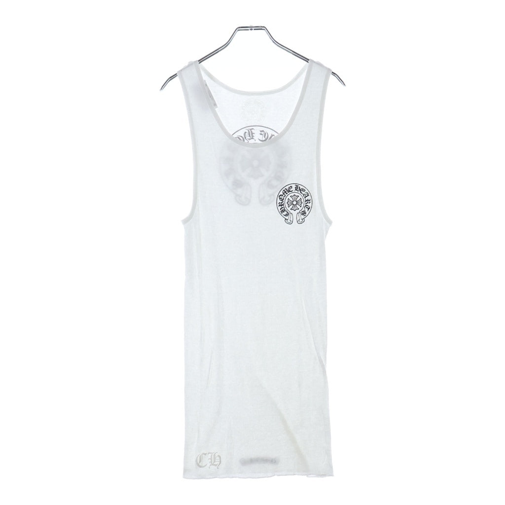 CHROME HEARTS(クロムハーツ) RIB TANK ホースシューロゴタンクトップ ホワイト