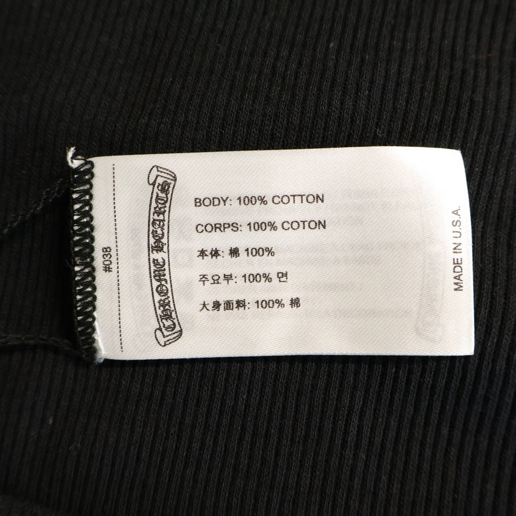 CHROME HEARTS(クロムハーツ) RIB TANK Tバーロゴ タンクトップ ブラック