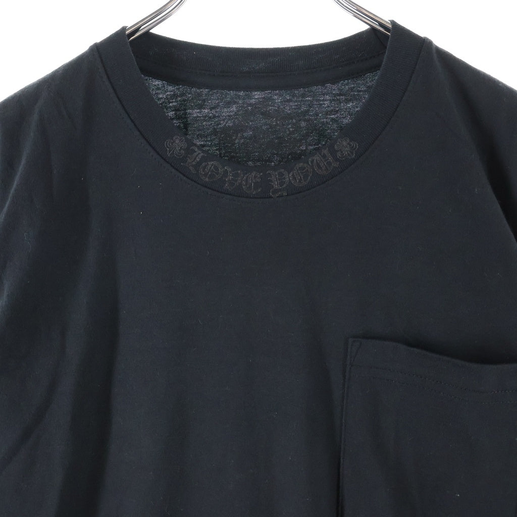 CHROME HEARTS(クロムハーツ) CANNES LIMITED LOVE YOU NECK ROGO TEE カンヌ限定ラブユーネックロゴ Tシャツ ブラック