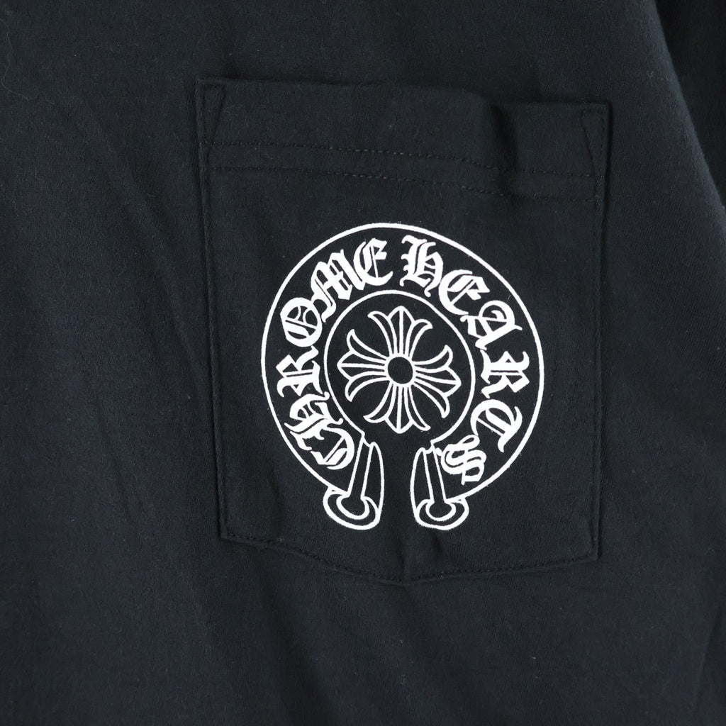 CHROME HEARTS(クロムハーツ) LOS ANGELS HORSESHOE S/S TEE ロサンゼルス限定 ホースシュー クルーネック半袖Tシャツ カットソー ブラック