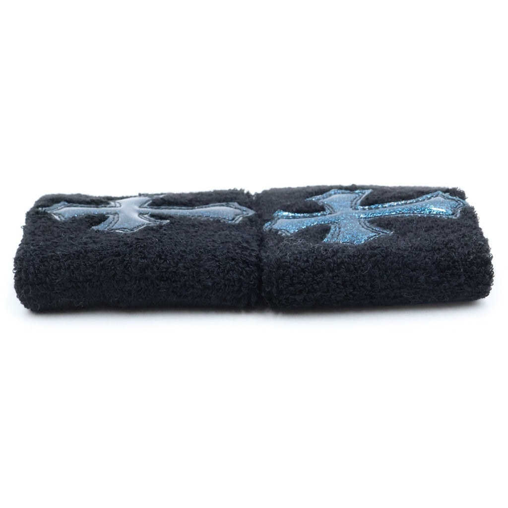CHROME HEARTS(クロムハーツ) GALAXY PATENT LEATHER CROSS PATCH WRISTBAND ギャラクシー パテントレザー クロスパッチ リストバンド ブルー/ブラック