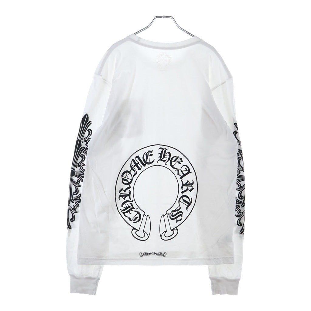 CHROME HEARTS(クロムハーツ) CH L/S T-SHIRT アームフローラル バックホースシュープリント 長袖Tシャツ ロンT