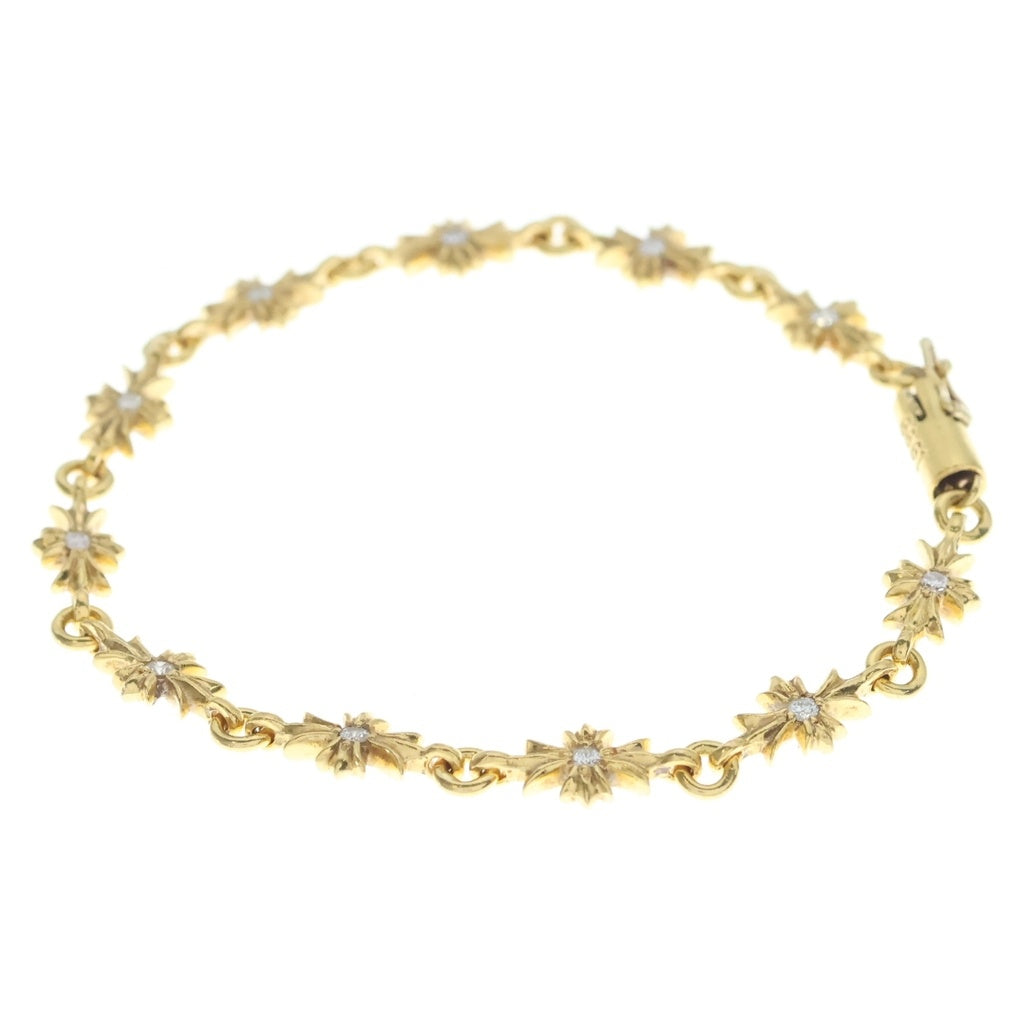 CHROME HEARTS(クロムハーツ) 22K TNY E CH PLS P/DIA タイニーE CHプラス ブレスレット PAVEダイヤ ゴールド BCA026