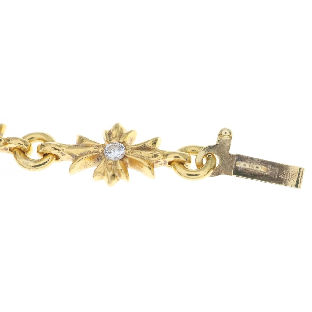 CHROME HEARTS(クロムハーツ) 22K TNY E CH PLS P/DIA タイニーE CHプラス ブレスレット PAVEダイヤ ゴールド BCA026