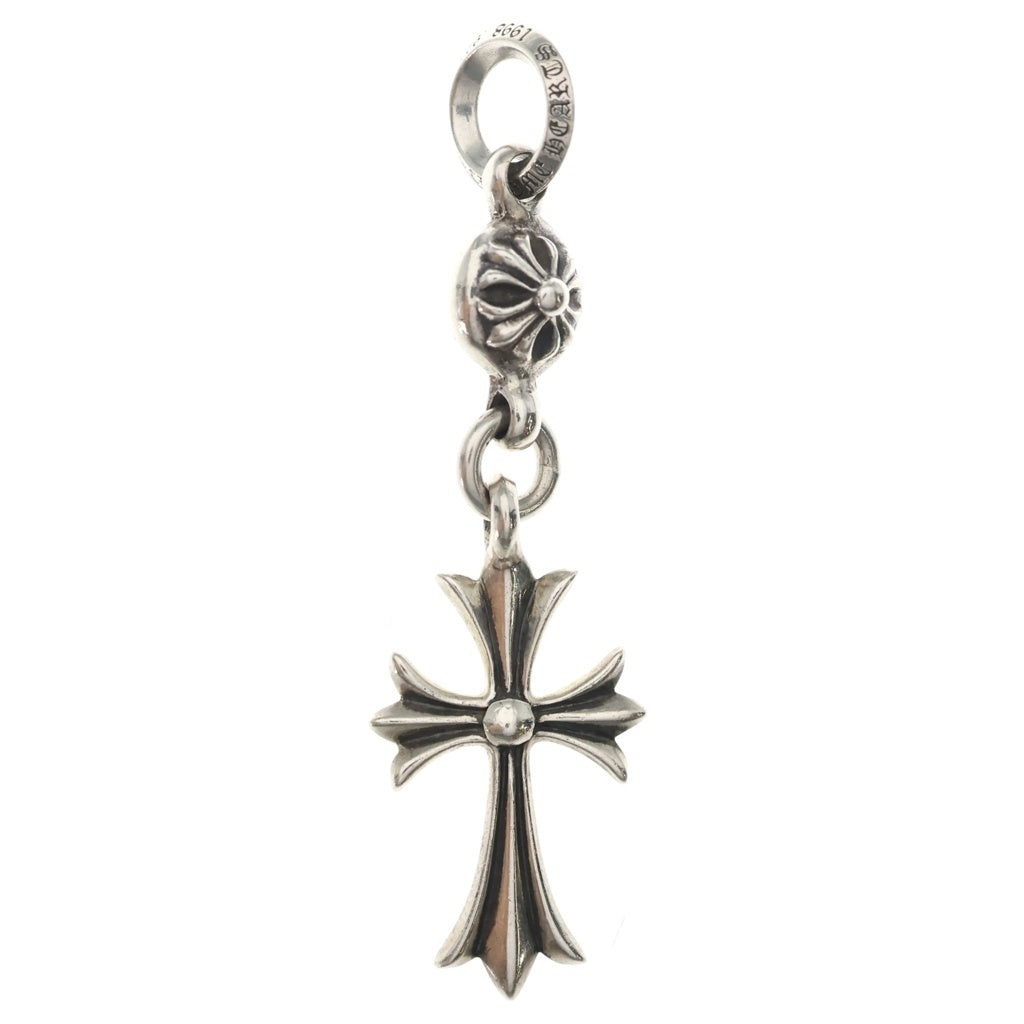 CHROME HEARTS(クロムハーツ) 1B TNY CH CRS 1DIA 1ボールタイニーCHクロス 1ダイヤ チャーム シルバーネックレストップ