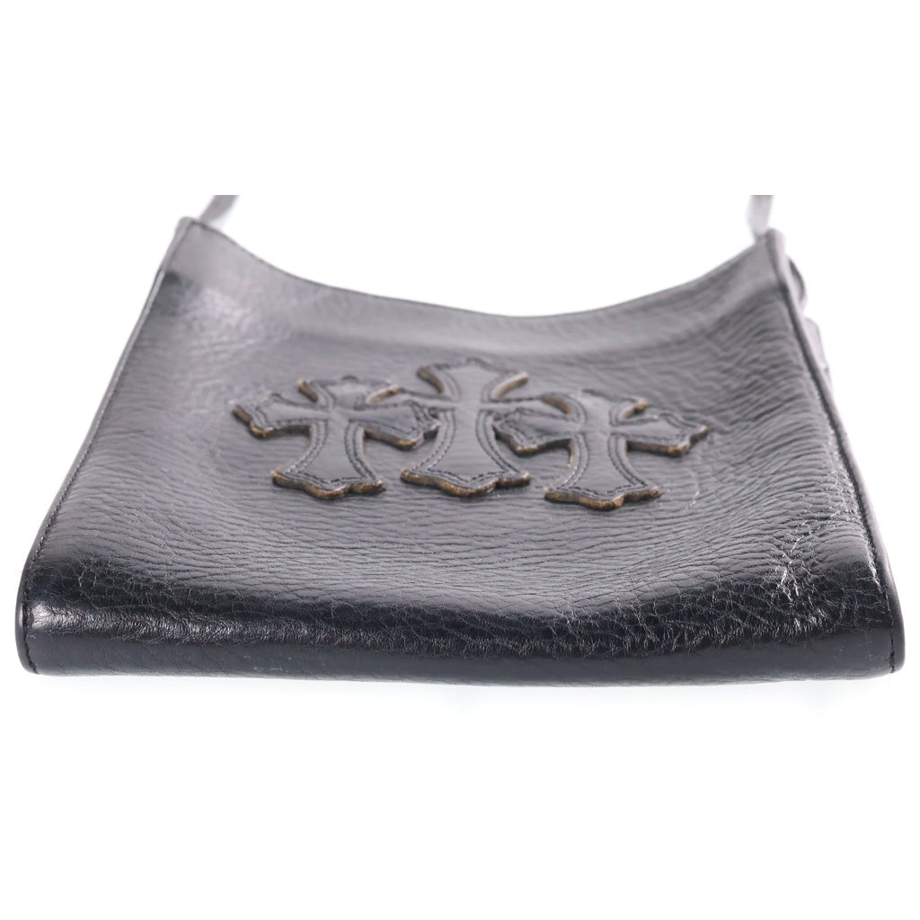 CHROME HEARTS(クロムハーツ) SQ PKT 3CEME CRS スクエアポケット レザーショルダーバッグ レディース