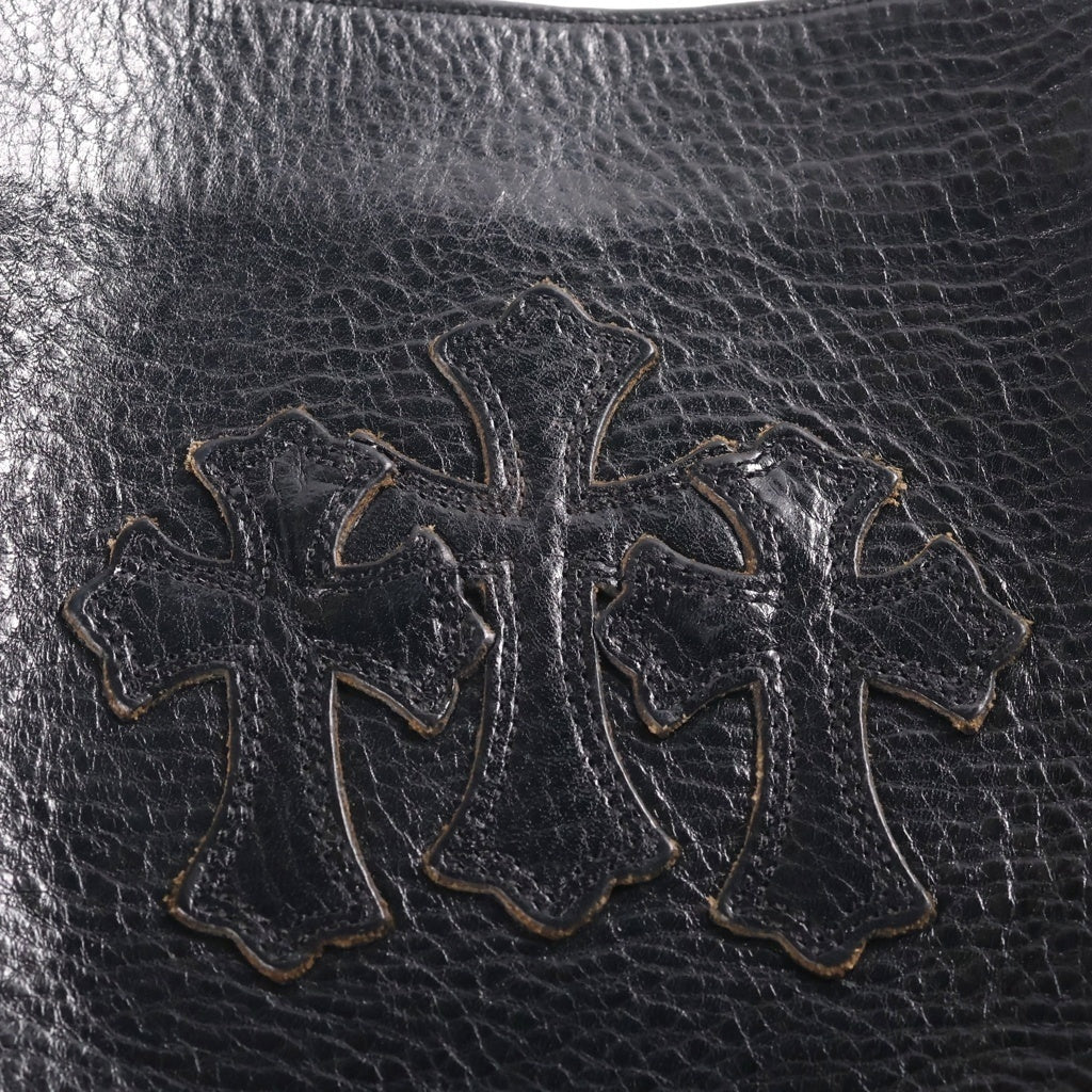 CHROME HEARTS(クロムハーツ) SQ PKT 3CEME CRS スクエアポケット レザーショルダーバッグ レディース