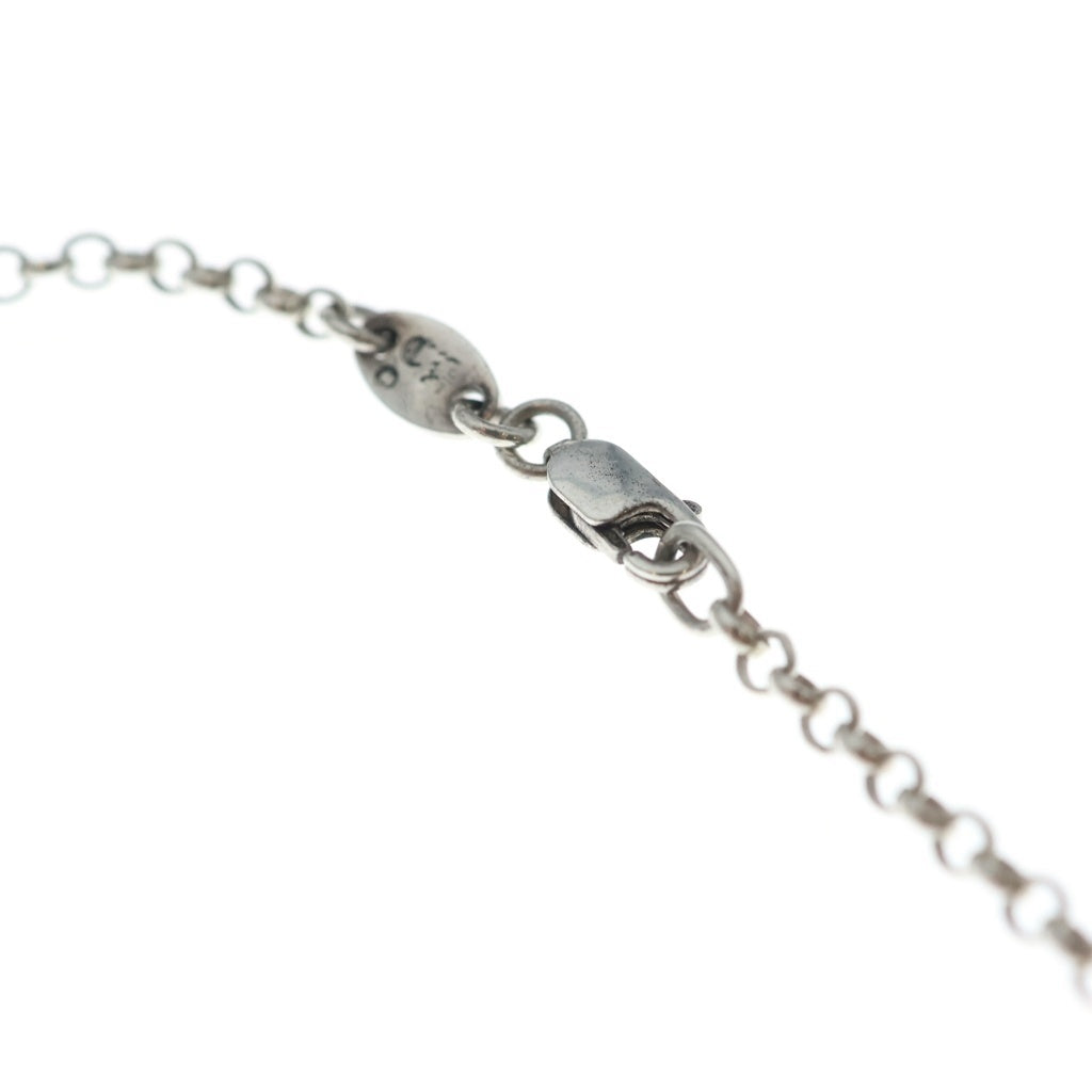 CHROME HEARTS(クロムハーツ) SAFETY PIN R20 1DIAセーフティピンロールチェーン 1ダイヤシルバーネックレス