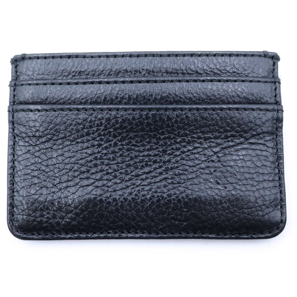 CHROME HEARTS(クロムハーツ) DOUBLE SIDE ダブルサイド スクロールラベル付レザーカードケース ブラック