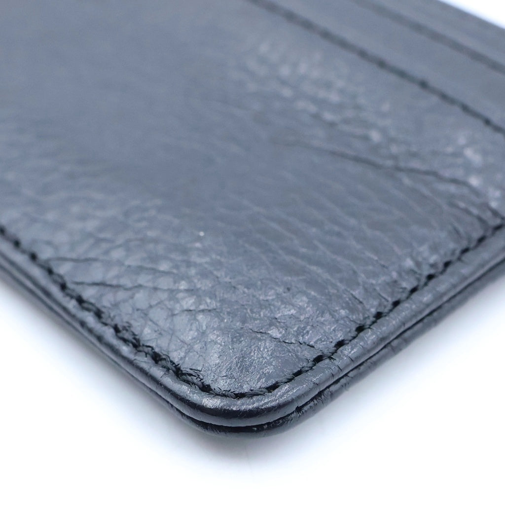 CHROME HEARTS(クロムハーツ) DOUBLE SIDE ダブルサイド スクロールラベル付レザーカードケース ブラック