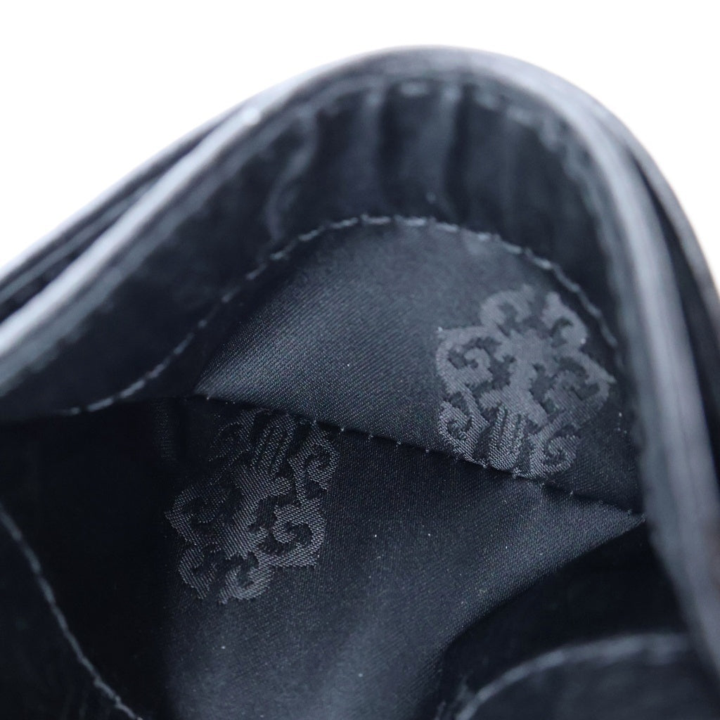 CHROME HEARTS(クロムハーツ) DOUBLE SIDE ダブルサイド スクロールラベル付レザーカードケース ブラック